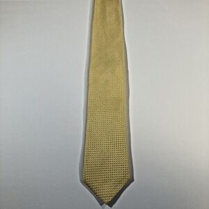 JZ Richards Boulder Yellow Gold Basketweave Diamond Silk Necktie 61" x‎ 3.25"